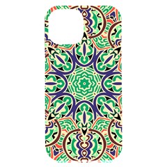 Cold Colors Mandala   Iphone 15 Plus Black Uv Print Pc Hardshell Case