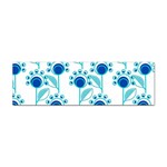 Blue Daisy Minimalist Leaves   Sticker Bumper (10 pack) Front