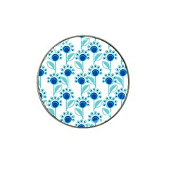 Blue Daisy Minimalist Leaves   Hat Clip Ball Marker (10 Pack)