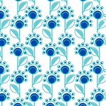 Blue Daisy Minimalist Leaves   Play Mat (Rectangle) Front