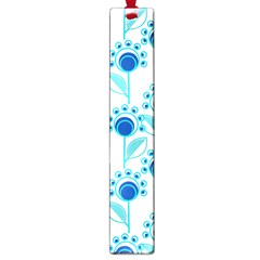 Blue Daisy Minimalist Leaves   Large Book Marks