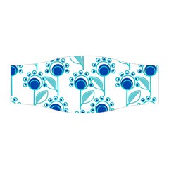 Blue Daisy Minimalist Leaves   Stretchable Headband