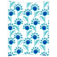 Blue Daisy Minimalist Leaves   Back Support Cushion