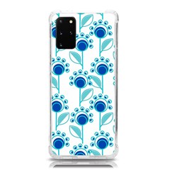 Blue Daisy Minimalist Leaves   Samsung Galaxy S20 Plus 6 7 Inch Tpu Uv Case