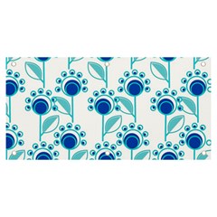 Blue Daisy Minimalist Leaves   Banner And Sign 6  X 3 