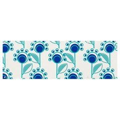 Blue Daisy Minimalist Leaves   Banner And Sign 12  X 4 