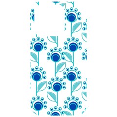 Blue Daisy Minimalist Leaves   Iphone 15 Pro Black Uv Print Pc Hardshell Case