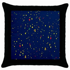 Christmas Sky Happy Throw Pillow Case (black) by Dutashop