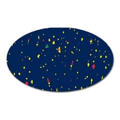 Christmas Sky Happy Oval Magnet