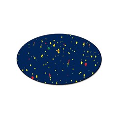 Christmas Sky Happy Sticker Oval (100 Pack)