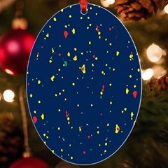 Christmas Sky Happy Uv Print Acrylic Ornament Oval