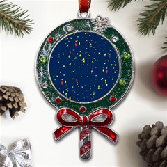 Christmas Sky Happy Metal X mas Lollipop With Crystal Ornament