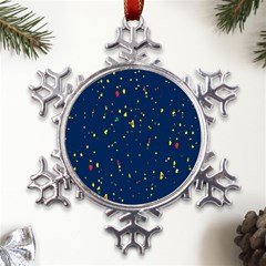 Christmas Sky Happy Metal Large Snowflake Ornament