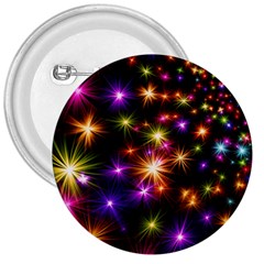 Star Colorful Christmas Abstract 3  Buttons