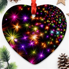 Star Colorful Christmas Abstract Ornament (heart)