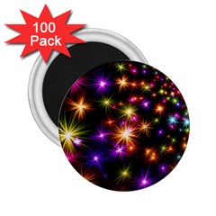 Star Colorful Christmas Abstract 2 25  Magnets (100 Pack) 