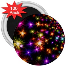 Star Colorful Christmas Abstract 3  Magnets (100 Pack)