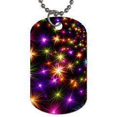 Star Colorful Christmas Abstract Dog Tag (one Side)