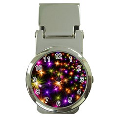 Star Colorful Christmas Abstract Money Clip Watches