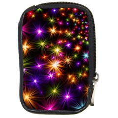 Star Colorful Christmas Abstract Compact Camera Leather Case