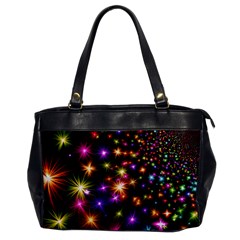 Star Colorful Christmas Abstract Oversize Office Handbag