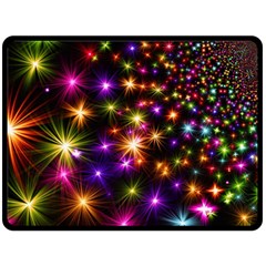 Star Colorful Christmas Abstract Fleece Blanket (large)