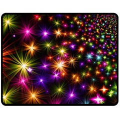 Star Colorful Christmas Abstract Fleece Blanket (medium)