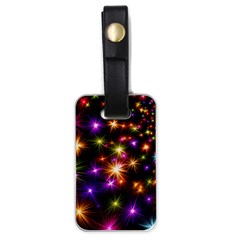 Star Colorful Christmas Abstract Luggage Tag (one Side)