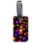 Star Colorful Christmas Abstract Luggage Tag (two sides) Front