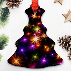 Star Colorful Christmas Abstract Christmas Tree Ornament (two Sides)