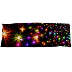 Star Colorful Christmas Abstract One Side Body Pillow Cases