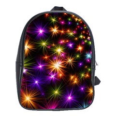 Star Colorful Christmas Abstract School Bag (xl)