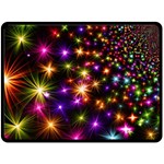 Star Colorful Christmas Abstract Two Sides Fleece Blanket (Large) 80 x60  Blanket Front