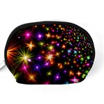 Star Colorful Christmas Abstract Accessory Pouch (Medium) Back