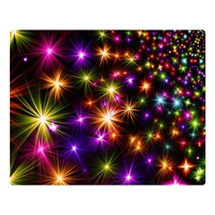 Star Colorful Christmas Abstract Two Sides Premium Plush Fleece Blanket (large)