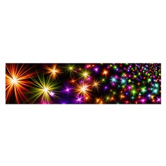 Star Colorful Christmas Abstract Oblong Satin Scarf (16  X 60 )