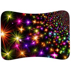 Star Colorful Christmas Abstract Velour Seat Head Rest Cushion