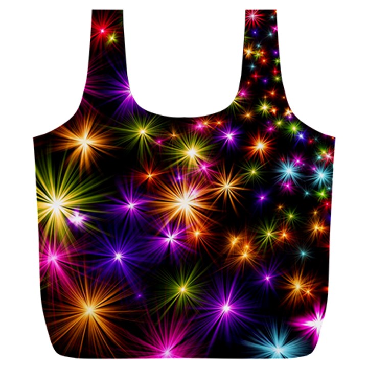 Star Colorful Christmas Abstract Full Print Recycle Bag (XXL)