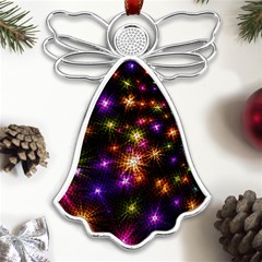 Star Colorful Christmas Abstract Metal Loving Angel Silver 