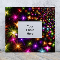 Star Colorful Christmas Abstract White Wall Photo Frame 5  X 7 