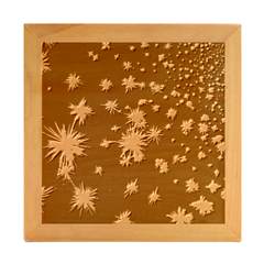 Star Colorful Christmas Abstract Wood Photo Frame Cube