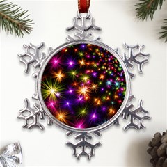 Star Colorful Christmas Abstract Metal Large Snowflake Ornament