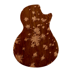 Star Colorful Christmas Abstract Guitar Shape Wood Guitar Pick Holder Case And Picks Set