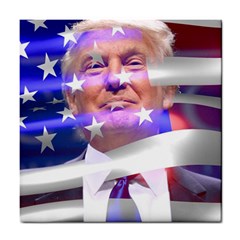 Donald Trump Flag Tile Coaster by vintagetrump