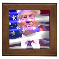 Donald Trump Flag Framed Tile by vintagetrump