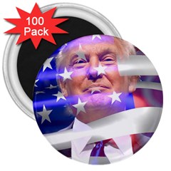 Donald Trump Flag 3  Magnets (100 Pack)