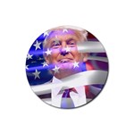 Donald Trump Flag Rubber Coaster (Round) Front