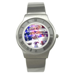 Donald Trump Flag Stainless Steel Watch by vintagetrump