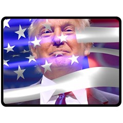 Donald Trump Flag Fleece Blanket (large) by vintagetrump