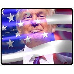 Donald Trump Flag Fleece Blanket (medium) by vintagetrump